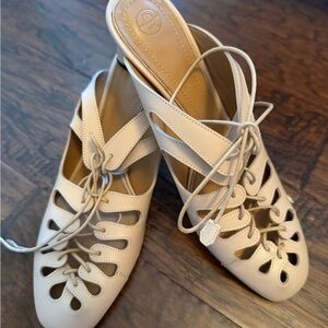 The Row Cream Women's Lace-Up